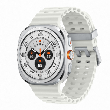 Samsung Galaxy Watch Ultra 2025 boitier Blanc Titane et bracelet Blanc