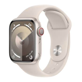Apple Watch Series 9 4G 41mm Aluminium Lumière Stellaire avec Bracelet Sport Lumière Stellaire (M/L)
