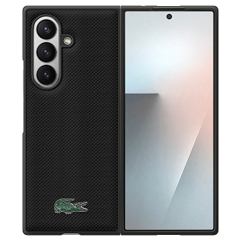 Coque Lacoste Petit Piqué noir Magnet pour Samsung Galaxy Z Fold7