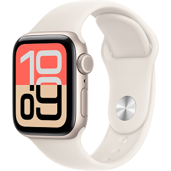 Apple Watch SE 3 - Bracelet Sport boitier Lumière Stellaire et bracelet Lumière Stellaire