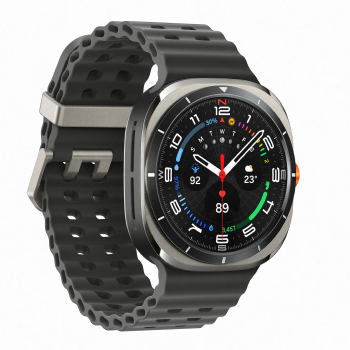 Samsung Galaxy Watch Ultra 2025 boitier Argent Titane et bracelet Argent
