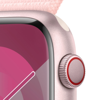 Apple Watch Series 9 - Boucle Sport boitier Rose et bracelet Rose