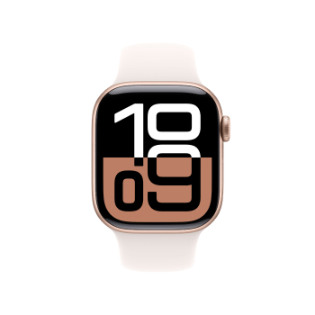 Watch Series 10 - Bracelet Sport boitier Or Rose et bracelet Rose tendre