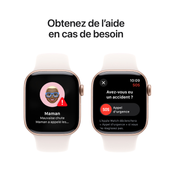Watch Series 10 - Bracelet Sport boitier Or Rose et bracelet Rose tendre