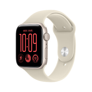 Apple Watch SE 3 - Bracelet Sport boitier Lumière stellaire et bracelet Sable