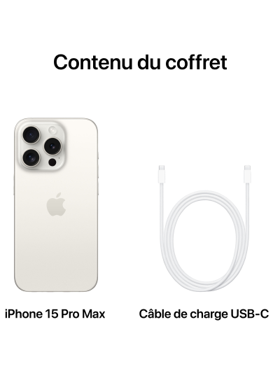 APPLE iPhone 15 Pro Max blanc