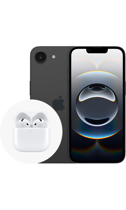 iPhone 16e + AirPods 4 