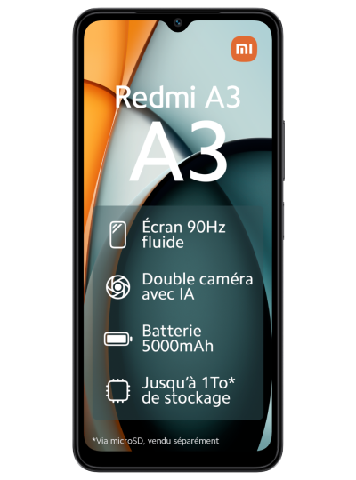 Xiaomi Redmi A3 noir