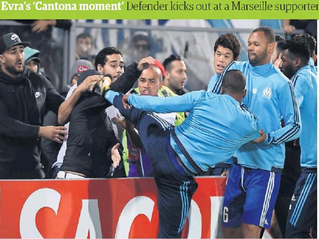 La Une du cahier Sports du Guardian