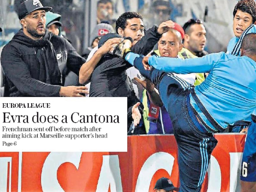 La Une du cahier Sports du Daily Telegraph