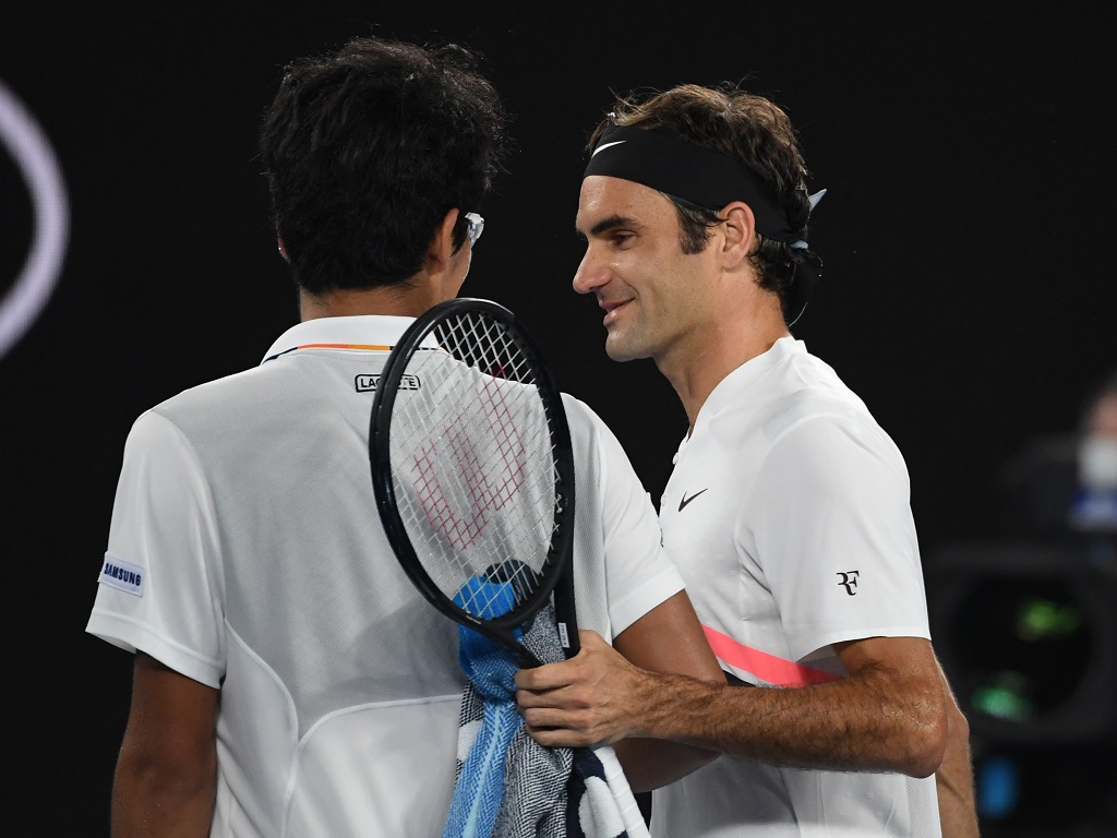 Roger Federer et Chung Hyeon