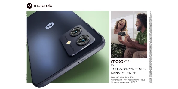 moto g54 5G tous vos contenus, sans retenue