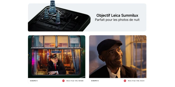 Détails sur l'objectif Leica Summilux du Xiaomi 15