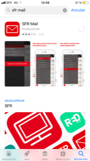 Je télécharge l’application SFR Mail 