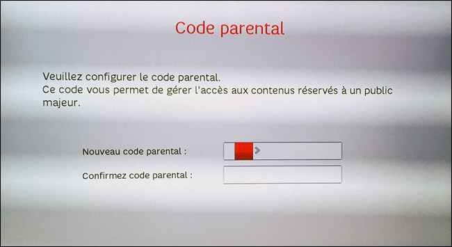 Je choisi mon code parental 