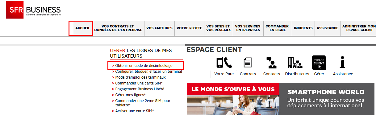 Code_de_desimlockage_EspaceClient