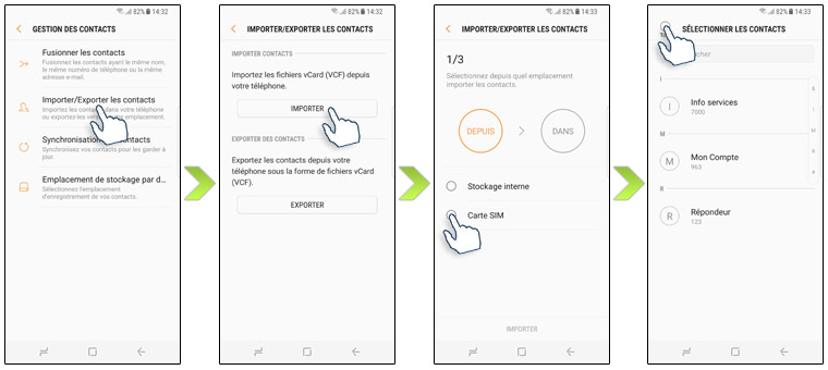 Comment importer les contacts de la carte SIM sur votre Samsung Galaxy S8