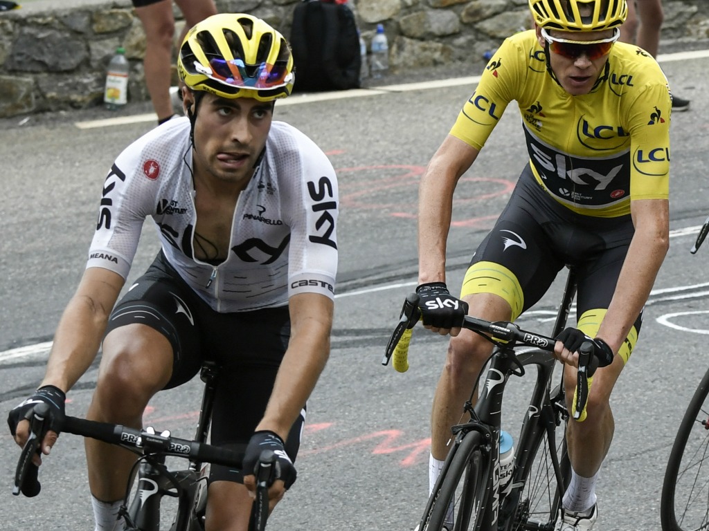 Mikel Landa (au premier plan) et Chris Froome