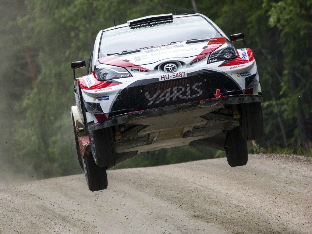 Esapekka Lappi (Toyota) lors du rallye de Finlande