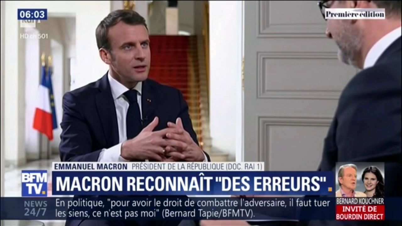 Gilets jaunes : Emmanuel Macron reconnaît des "erreurs"