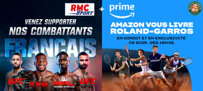 SFR-RMC Sport + Amazon Prime + Ligue 1 Uber Eats avec engagement 12 mois