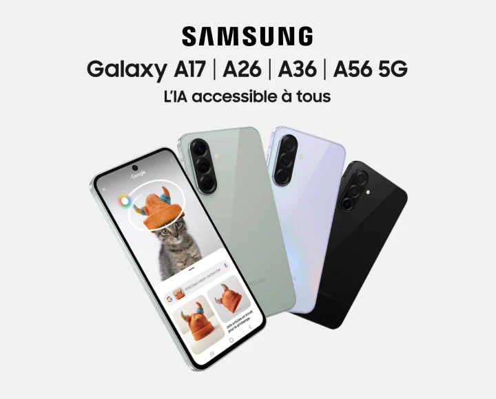 Samsung Galaxy A17, A26, A36, A56 5G. L'IA accessible à tous