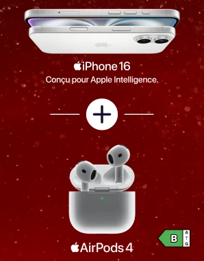 iPhone 16 - Classe énergétique B sur une échelle de A à G
