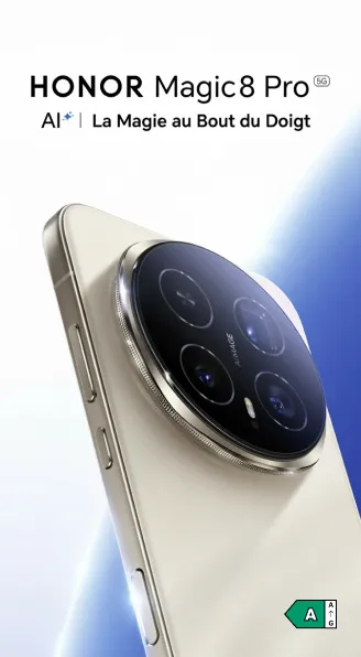 HONOR Magic8 Pro - Classe énergétique A sur une échelle de A à G
