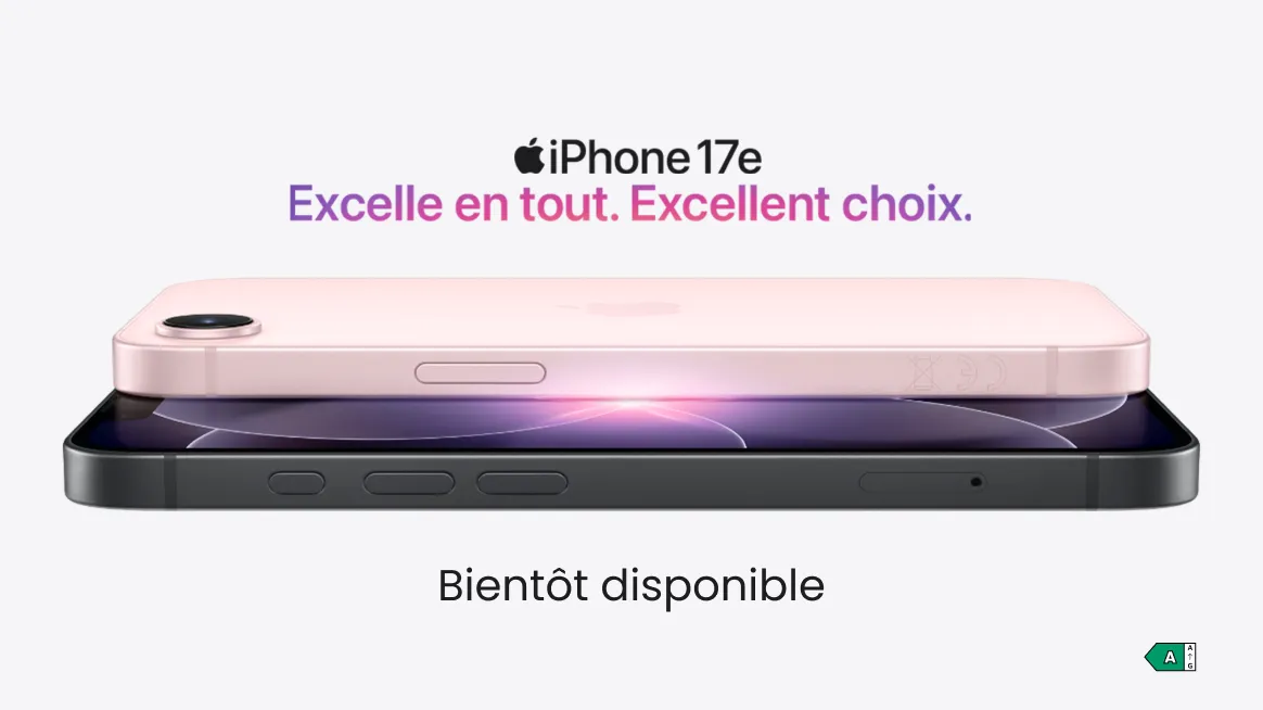 iPhone 17e - Classe énergétique A sur une échelle de A à G