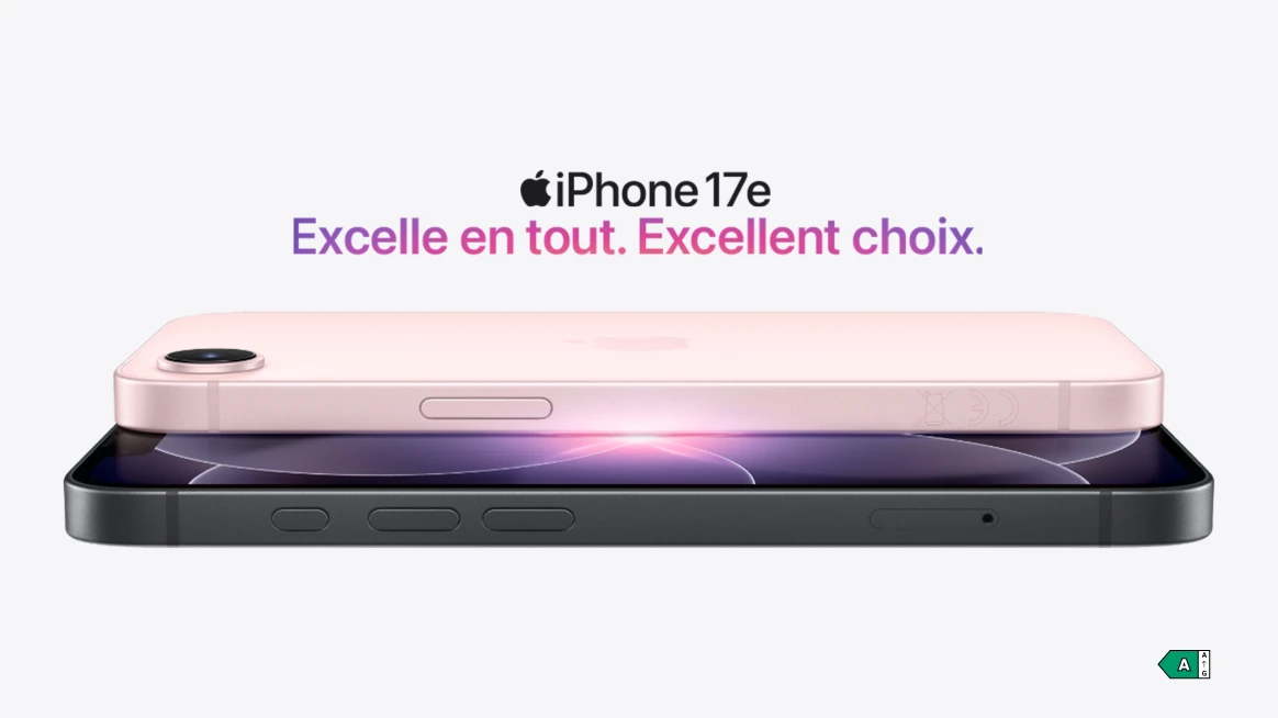 iPhone 17e - Classe énergétique A sur une échelle de A à G