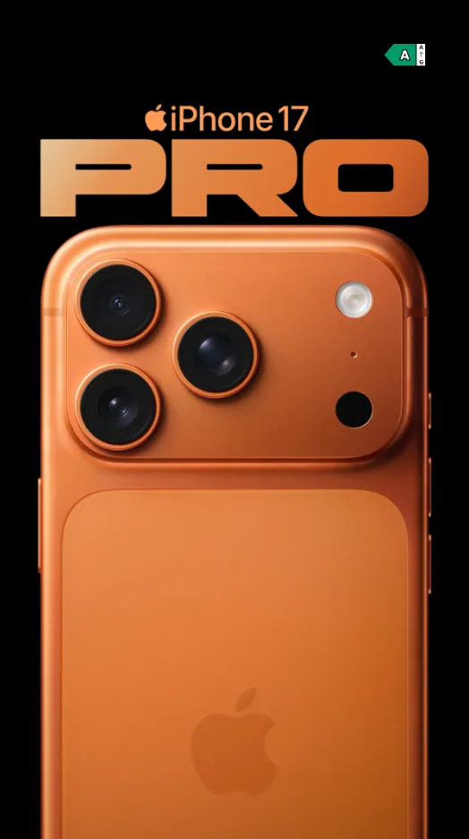 iPhone 17 Pro - Classe énergétique A sur une échelle de A à G