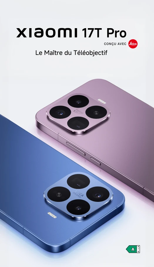 Xiaomi 17T Pro - Classe énergétique A sur une échelle de A à G