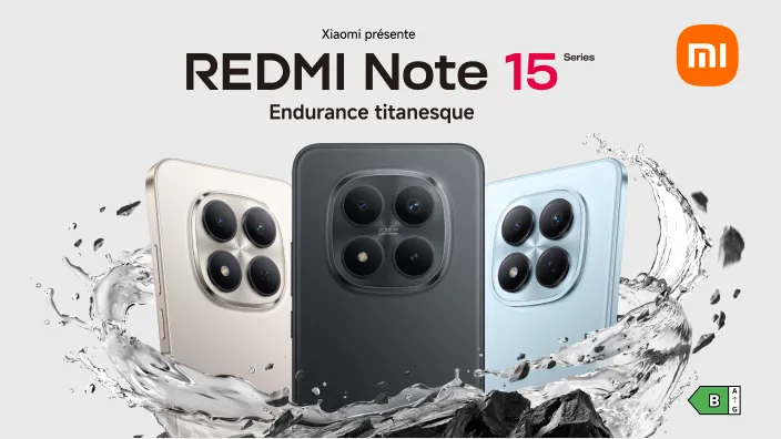 Xiaomi REDMI Note 15 Pro+ - Classe énergétique B sur une échelle de A à G
