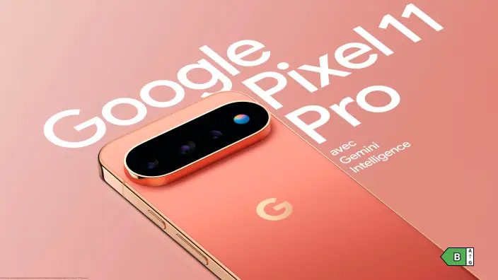 Google Pixel 11 Pro - classe énergétique B sur une échelle de A à G