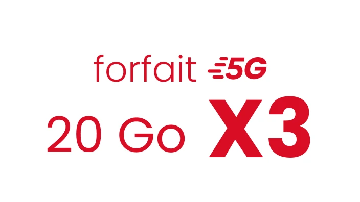 forfait 5G 20Go X3