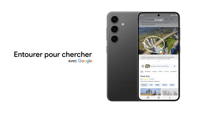 Fonctionnalité entourer pour chercher avec Google