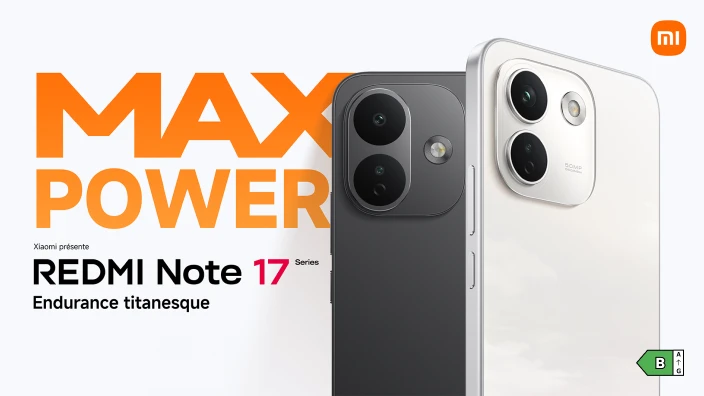 Max power, Xiaomi présente REDMI Note 17 Series  - Classe énergétique B sur une échelle de  A à G