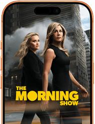 Écran d’un iPhone 17 affichant la série Apple TV+ The Morning Show