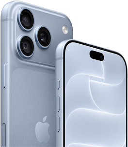 iPhone 18                                                                Pro, glacier, vue avant et arrière montrant le Ceramic                                                                Shield, le système caméra à trois objectifs