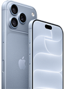 iPhone, coloris                                                                                    glacier (bleu clair), vue arrière                                                                                    montrant le Ceramic Shield, le                                                                                    système caméra à trois objectifs