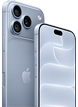 iPhone, coloris                                                                                    glacier (bleu clair), vue arrière                                                                                    montrant le Ceramic Shield, le                                                                                    système caméra à trois objectifs