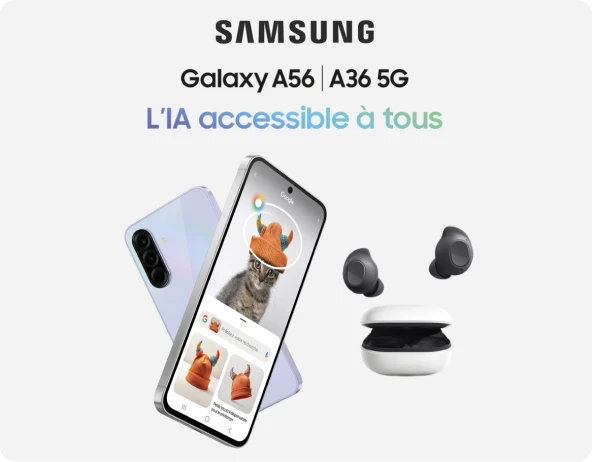 Samsung Galaxy A56 et A36 5G, l'IA accessible à tous.