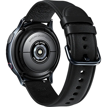 Galaxy Watch Active2 Acier boitier Argent Glacier et bracelet Noir