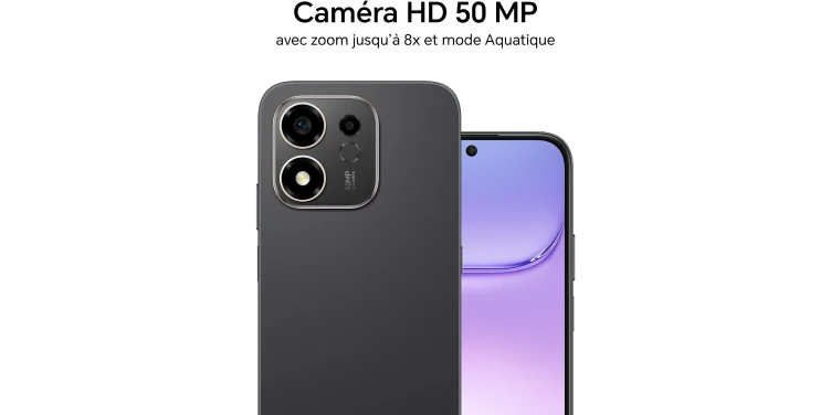 Caméra HD 50 MP avec zoom jusqu'à 8x et mode Aquatique