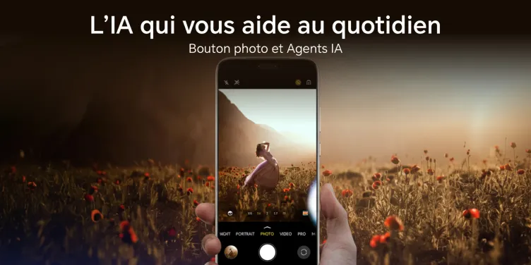 L'IA vous aide au quotidien. Bouton photo et Agents IA