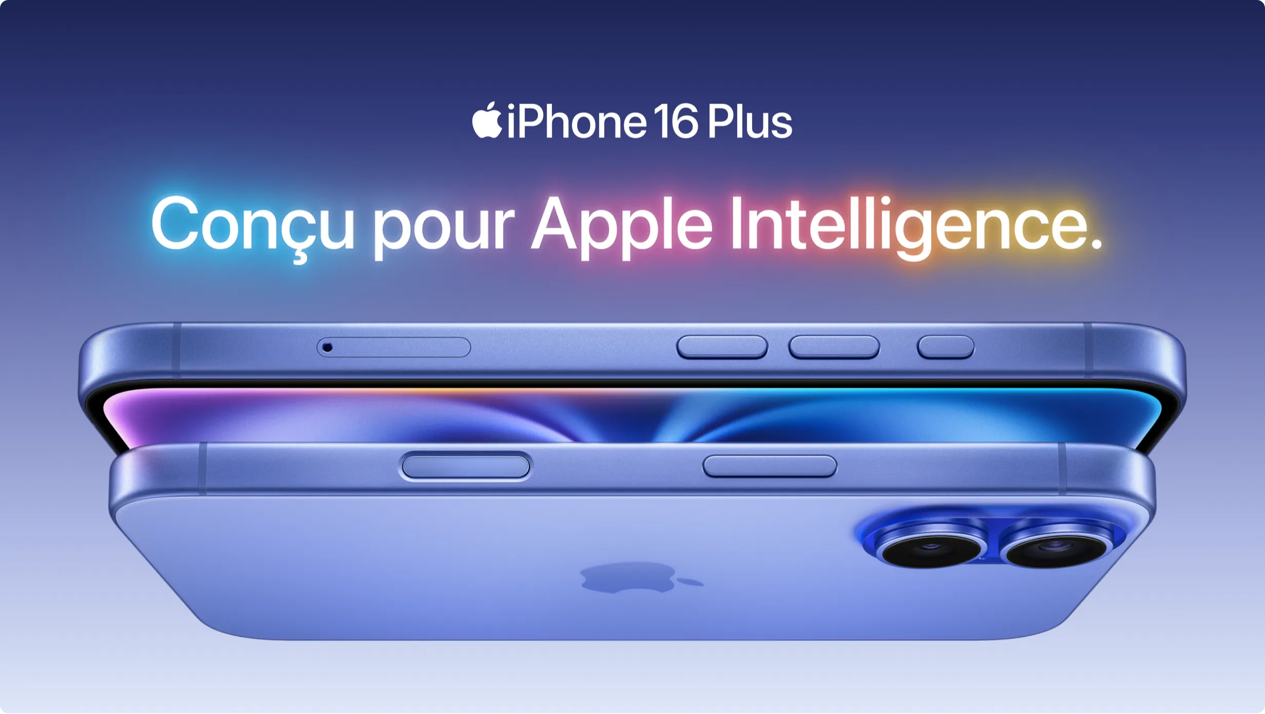iPhone 16 Plus. Conçu pour Apple Intelligence.