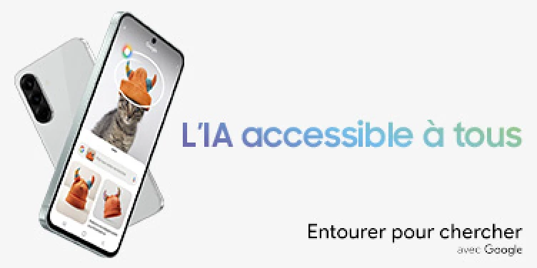 L'AI accessible à tous. Entourer pour chercher avec Google