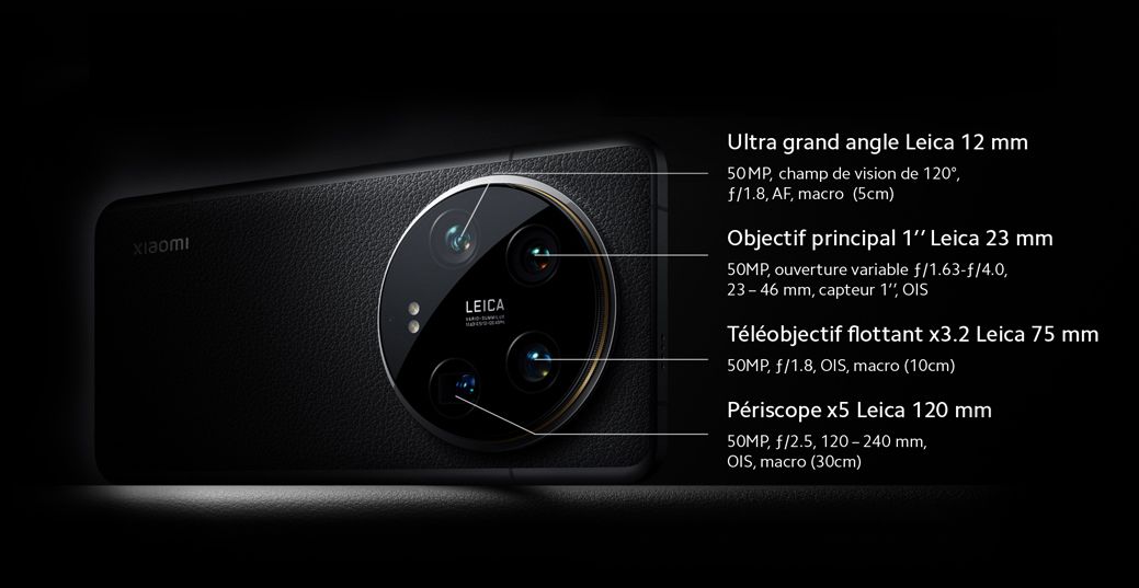 Smartphone Photophone Xiaomi 14 Ultra conçu avec Leica