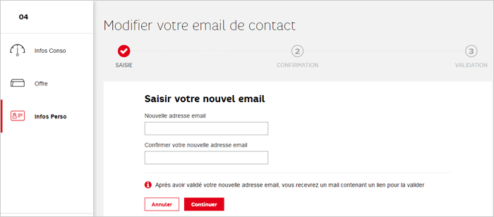 Comment modifier votre adresse email de contact