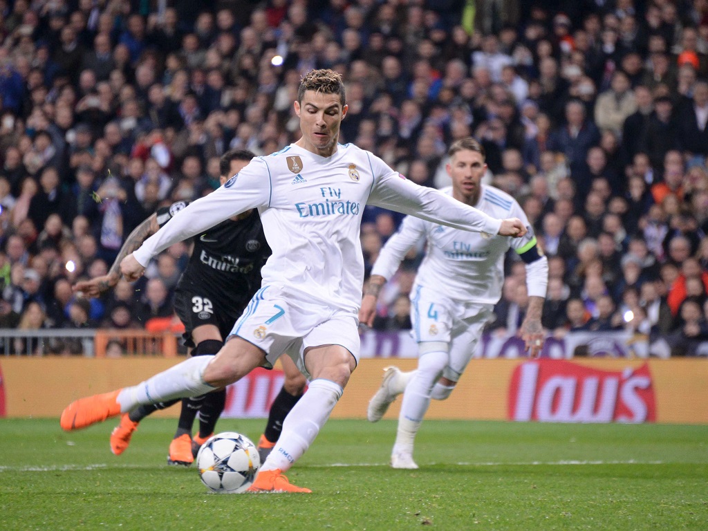 Cristiano Ronaldo juste avant son penalty égalisateur